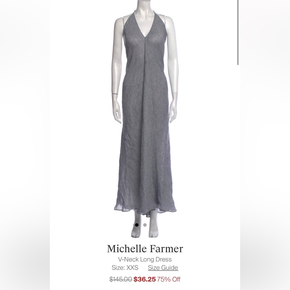 ISO MICHELLE FARMER V-NECK HALTER DRESS